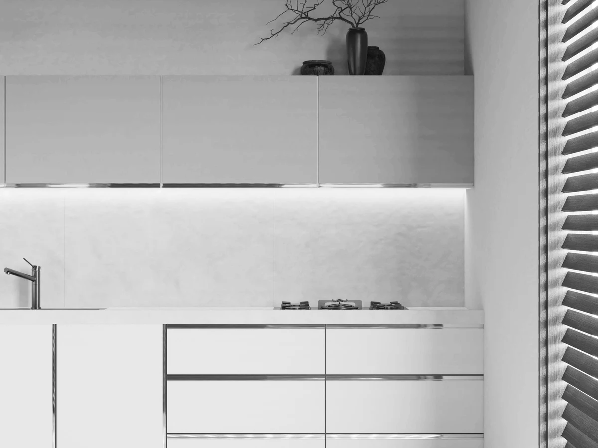 Minimal kitchen interior — assessing the space